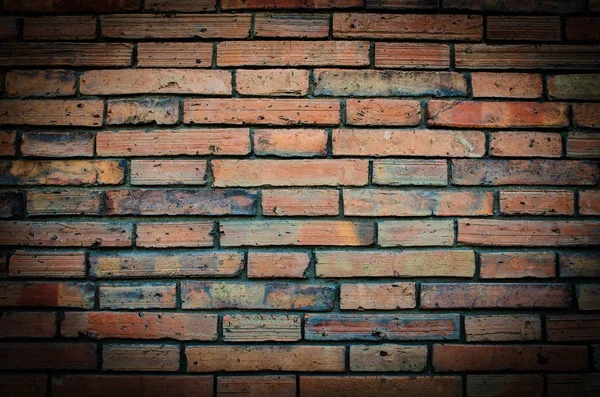 Old brown bricks wall texture and background — Stock Photo, Image