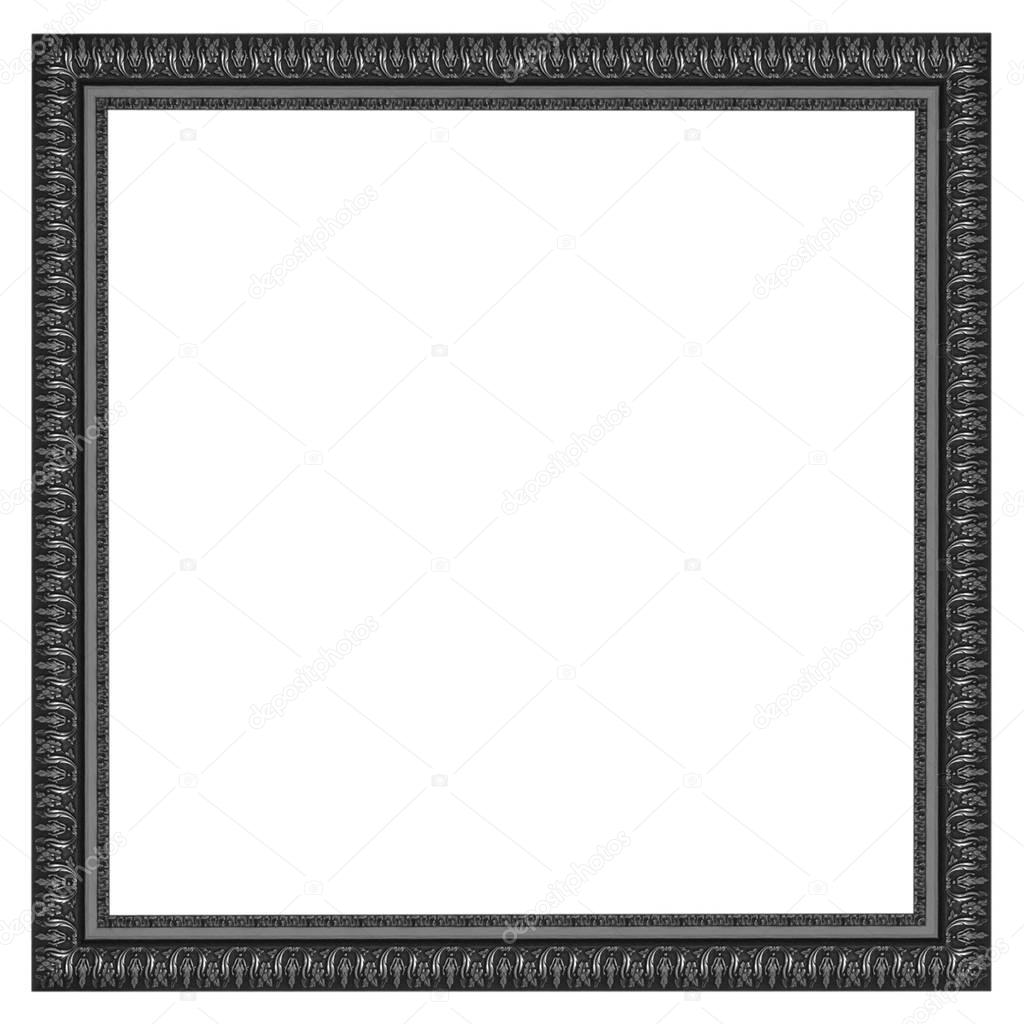 Old antique frame isolated on white background