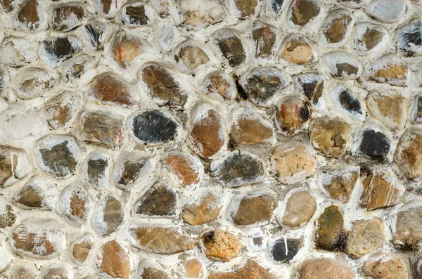 Pared Piedra Redonda Textura Roca Para Backgourd —  Fotos de Stock