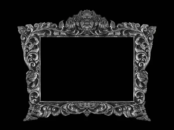 Antique Picture Frame Isolated Black Background — Stock Photo, Image