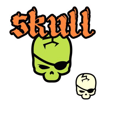 hardcore metalcore bandı için logo yerleşimi kafatası