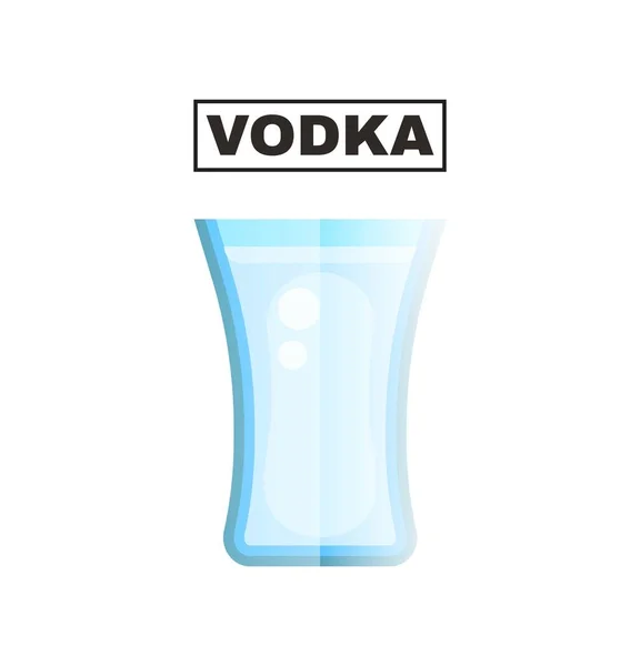 Płaskie szklanki napoje wódka 3D woda sok — Wektor stockowy