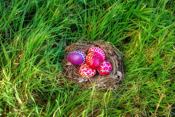 Easter Eggs Germany Handmade Wax Technique Old Eastern Germany Tradition — Stock Photo, Image