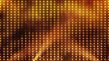 Konser elementleri. Led ampullü panel. Animasyon turuncu daireli soyut bir arka plan. Spangle Parıltısı. Yanıp sönen ışık duvarı. Parıldayan ışıklar deseni. Ödül töreni sahne arkası. Kusursuz Döngü