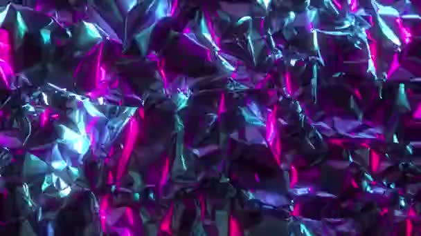 Fondo fresco Loop de textura holográfica de neón. Vibrante aqua menthe color con el movimiento. Abstract Foil Texture Animation (en inglés). Movimiento de luz multicolor Fondo de pantalla en vivo. animación de movimiento superior — Vídeo de stock