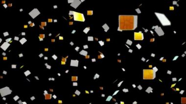 Altın kaplamalı beyaz gsm SIM kartlar mavi arka plana düşüyor. Cep telefonu iletişimi. Birçok hücresel ağ kullanıcısı. 5G mi? Alfa kanalında izole edildi.