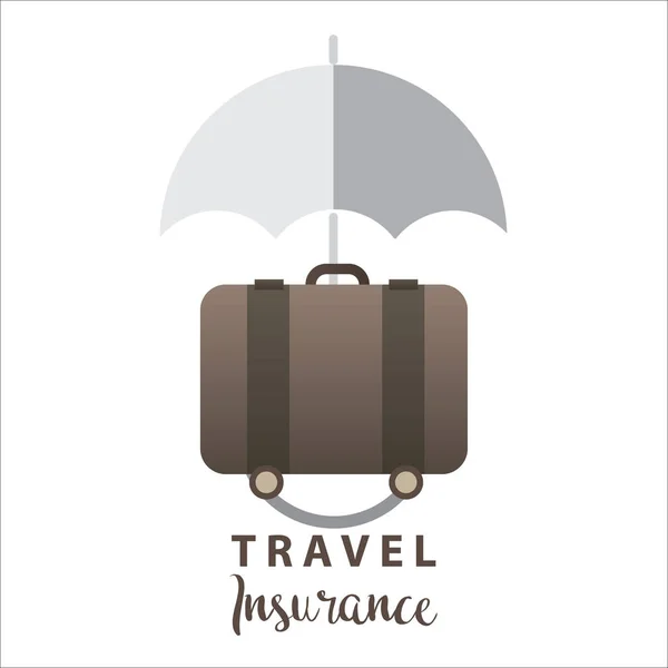 Туристическая страховка для отпуска и значок защиты от отпуска. векторный иллюстратор — стоковый вектор