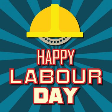 Poster mutlu İşçi Bayramı, İşçi Bayramı, Satılık 1 Mayıs. vektör çizim