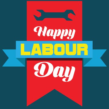 Poster mutlu İşçi Bayramı, İşçi Bayramı, Satılık 1 Mayıs. vektör çizim