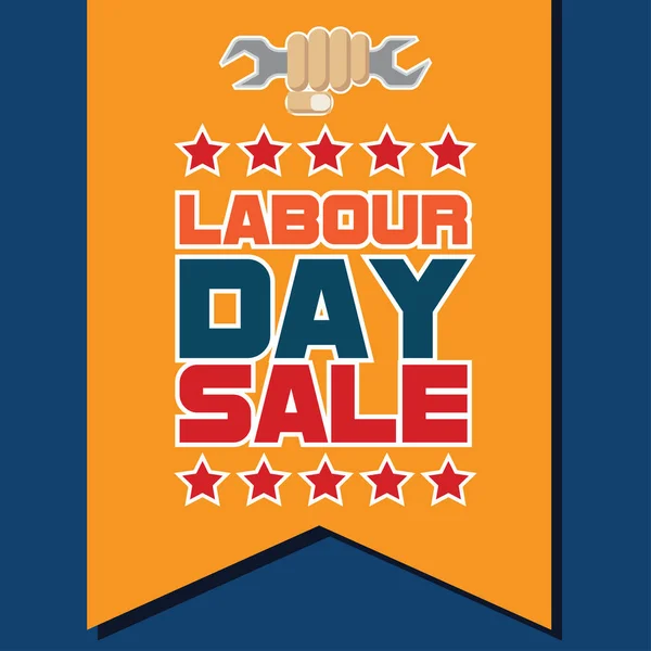 Plakát šťastný svátek práce, den práce, prodej, 1. května. vektorové ilustrace — Stockový vektor