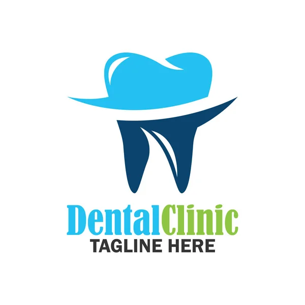 Dente para odontologia / estomatologista / logotipo clínica odontológica. ilustração vetorial plana —  Vetores de Stock