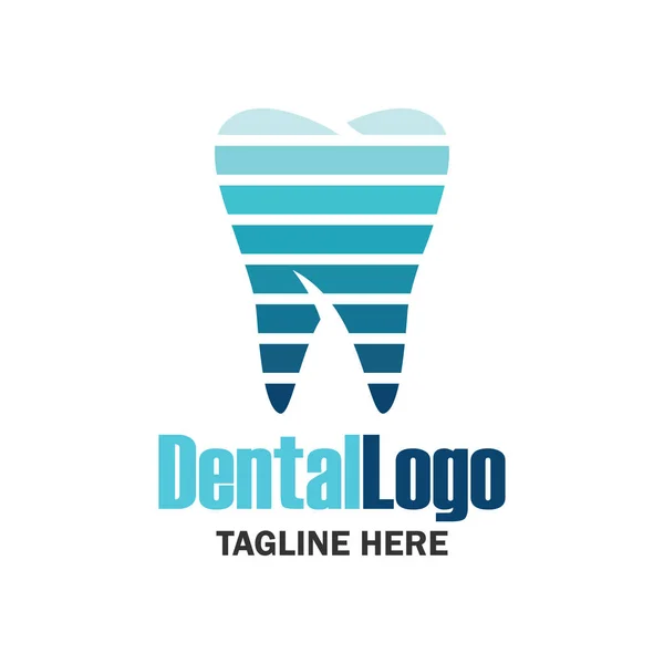 Dente para odontologia / estomatologista / logotipo clínica odontológica. ilustração vetorial plana — Vetor de Stock