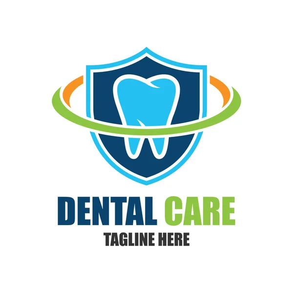 Dente para odontologia / estomatologista / logotipo clínica odontológica. ilustração vetorial plana —  Vetores de Stock