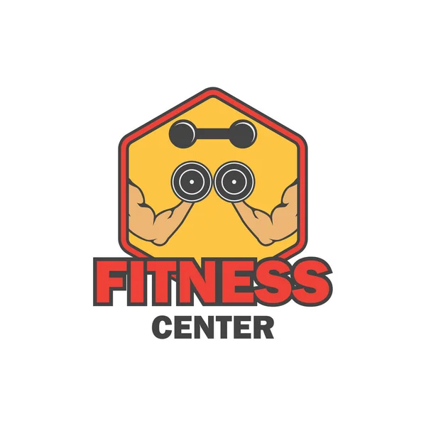 Logo fitness z tekstu miejsca na swoje hasło / slogan, ilustracji wektorowych — Wektor stockowy