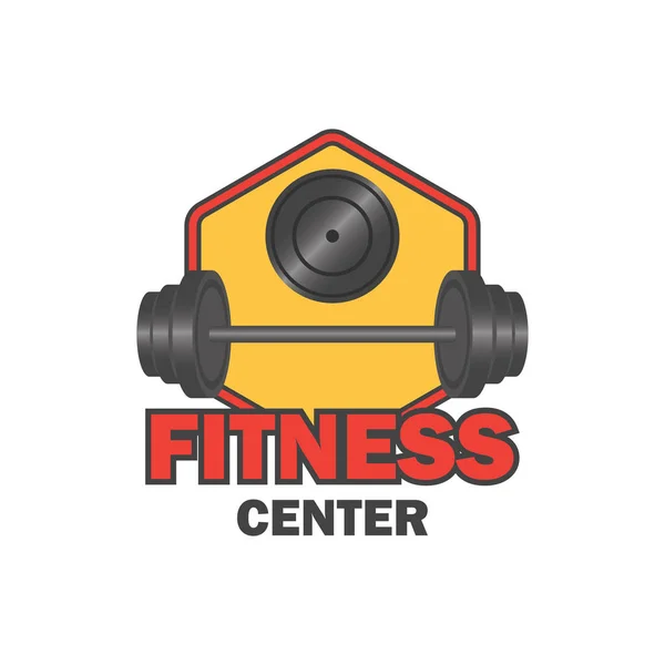 Logotipo de fitness con espacio de texto para su eslogan / eslogan, ilustración vectorial — Vector de stock