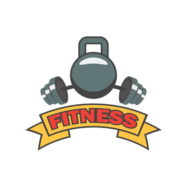 Logo fitness z tekstu miejsca na swoje hasło / slogan, ilustracji wektorowych — Wektor stockowy