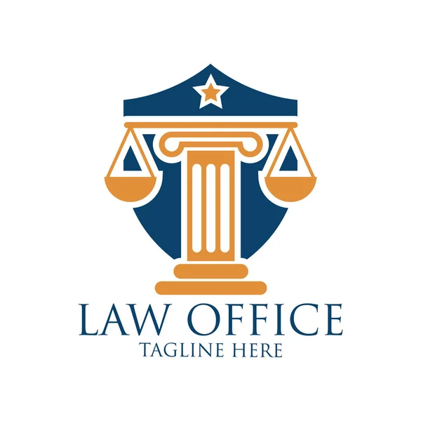 Logotipo do escritório de advocacia com espaço de texto para o seu slogan / slogan, ilustração vetorial —  Vetores de Stock