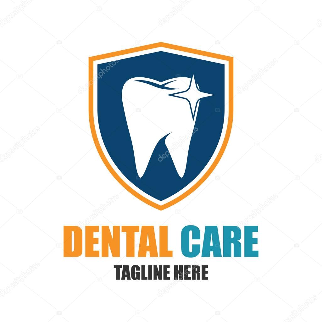 tooth for dentistry / stomatologist / dental clinic logo. flat vector illustration