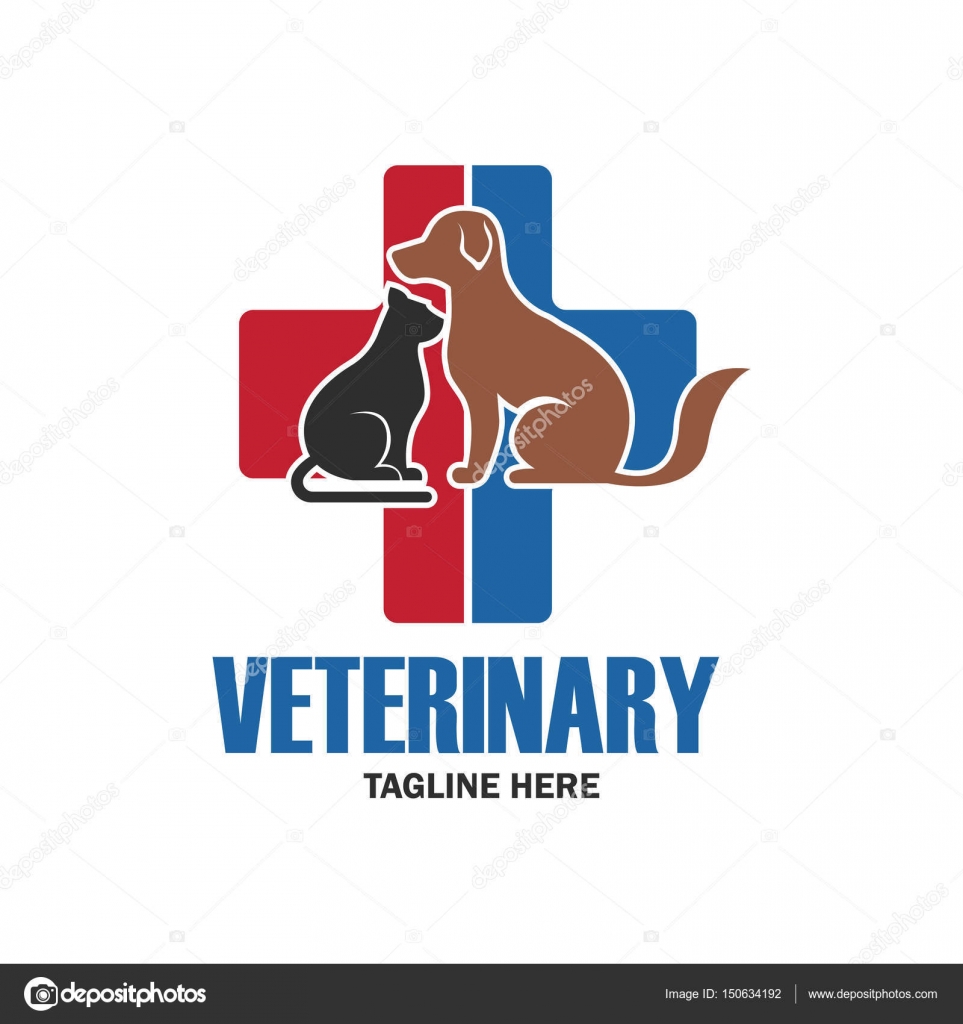 Logo veterinaria con espacio de texto para el slogan / lema