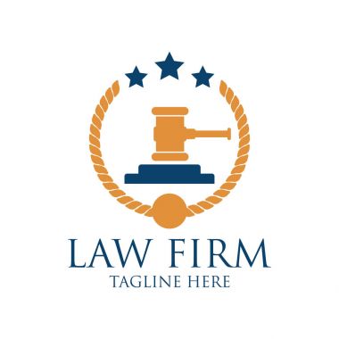 law firm logo with text space for your slogan / tagline, vector illustration clipart