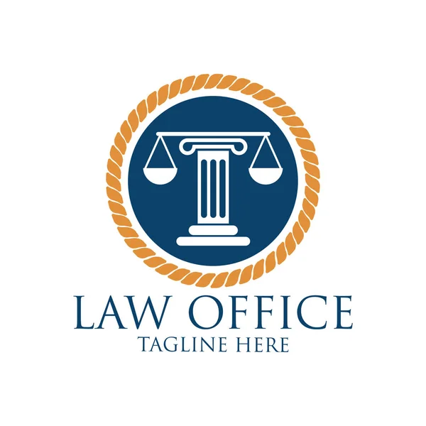 Logotipo del bufete de abogados con espacio de texto para su eslogan / eslogan, ilustración de vectores — Vector de stock