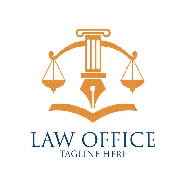 Logotipo del bufete de abogados con espacio de texto para su eslogan / eslogan, ilustración de vectores — Vector de stock
