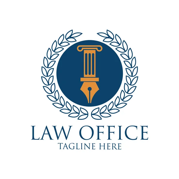 Law firm logo with text space for your slogan / tagline, vector illustration — Stock Vector
