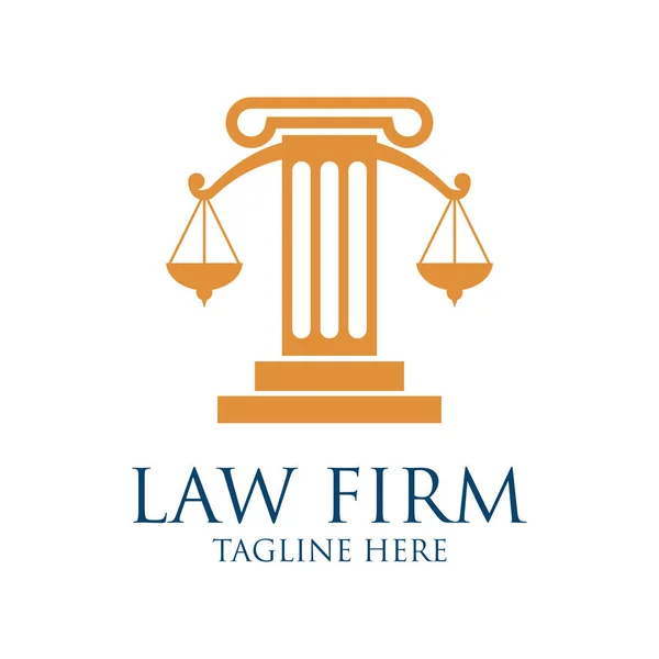 Логотип юридической фирмы с текстовым пространством под слоган / слоган, векторная иллюстрация — стоковый вектор
