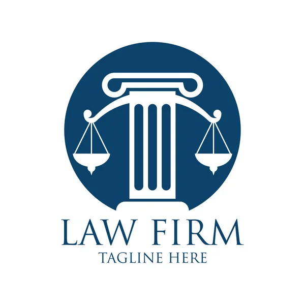 Logotipo del bufete de abogados con espacio de texto para su eslogan / eslogan, ilustración de vectores — Vector de stock