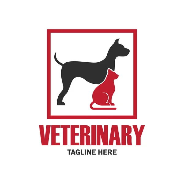 Veterinary logo with text space for your slogan / tagline, vector illustration — Stock Vector