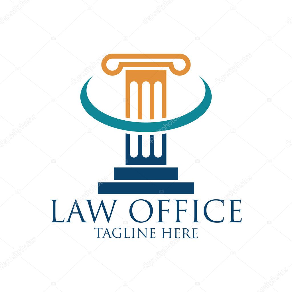 law firm logo with text space for your slogan / tagline, vector illustration