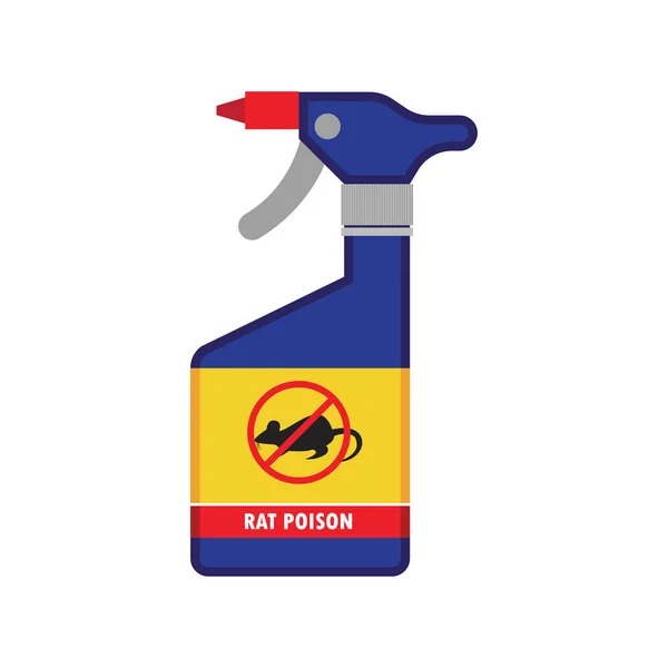 Spray of rat killer poison and no rat sign concept. vector illustration — Stock Vector