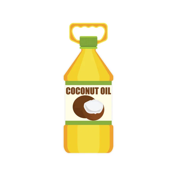 Notion de noix de coco et d'huile de coco. illustration vectorielle — Image vectorielle