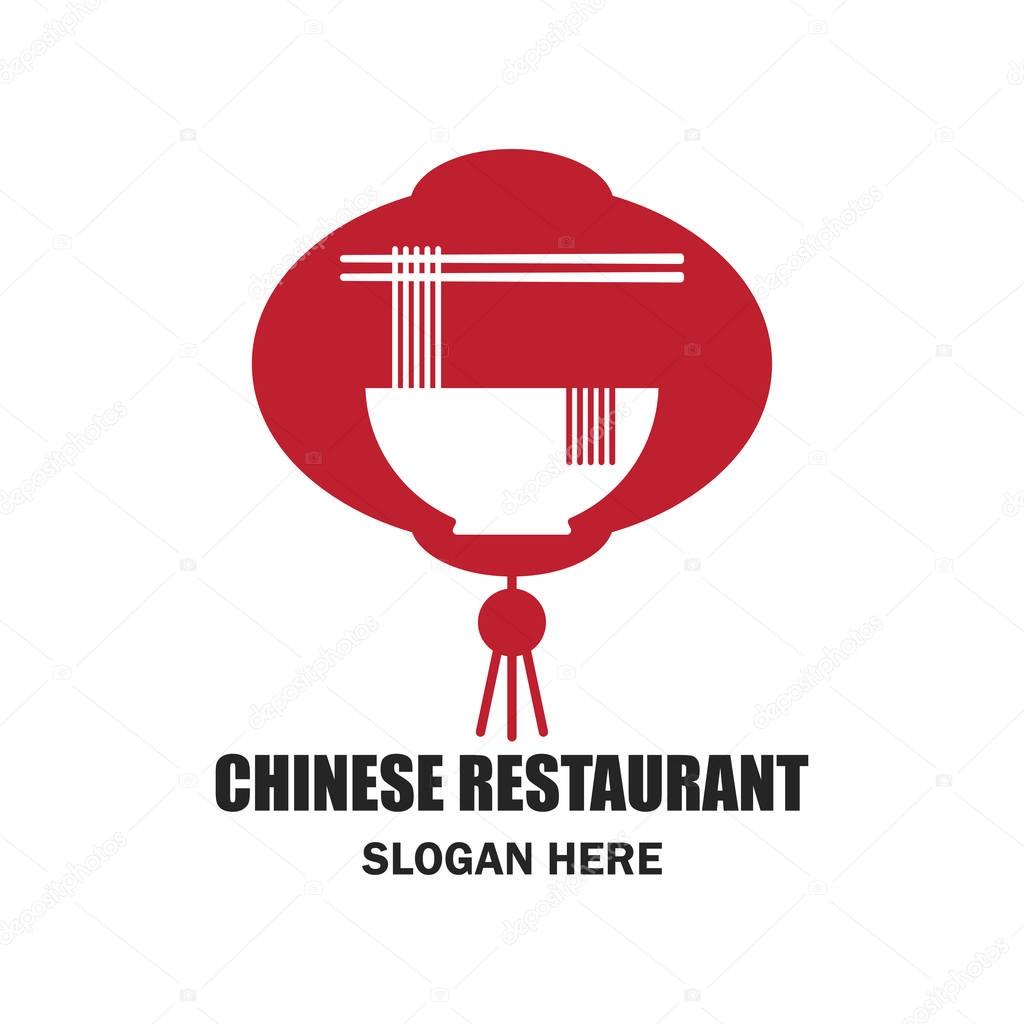 chinese restaurant / chinese food logo with text space for your slogan / tagline, vector illustration