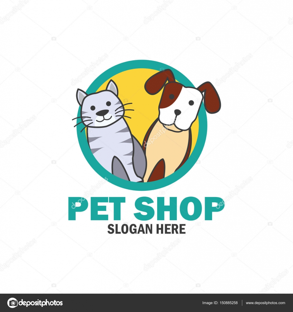 Pets shop, pets care, pets lover logo with text space for your slogan /  tagline, vector illustration Stock Vector Image by ©engabito #150885258