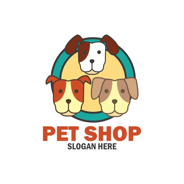 Animali domestici negozio, animali domestici cura, animali domestici amante logo con spazio di testo per il tuo slogan / tagline, vettoriale illustrazione — Vettoriale Stock