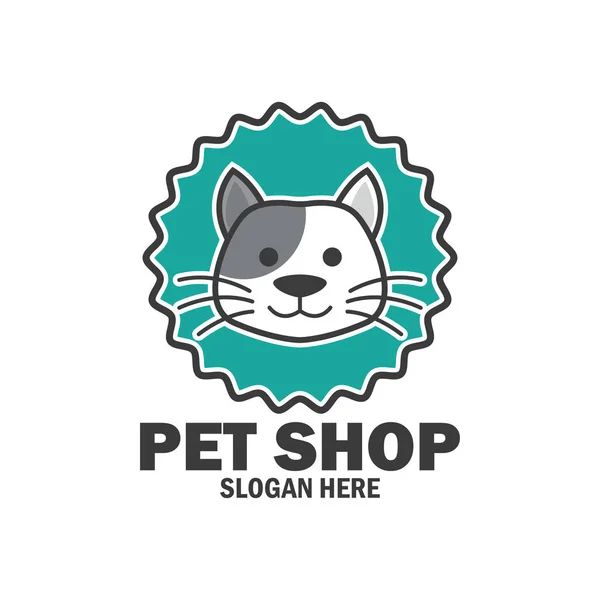 Tienda de mascotas, cuidado de mascotas, mascotas amante logotipo con espacio de texto para su eslogan / lema, ilustración vectorial — Vector de stock