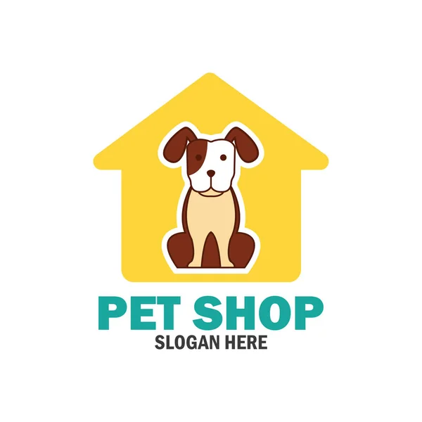 Husdjur shop, Husdjur vård, husdjur älskare logotyp med texten plats för din slogan / tagline, vektorillustration — Stock vektor