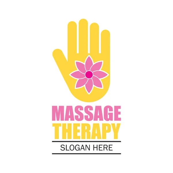Логотип масажної терапії з текстовим простором для вашого гасла / теґліну, Векторні ілюстрації — стоковий вектор