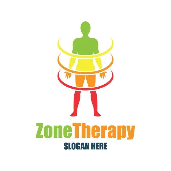 Reflexologie, zone therapie logo met tekst ruimte voor uw slogan / slogan, vectorillustratie — Stockvector