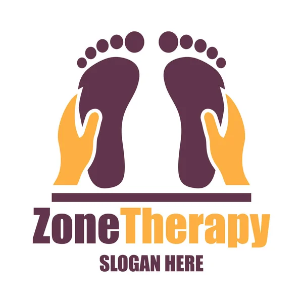 Zonterapi, zon terapi logotyp med texten plats för din slogan / tagline, vektorillustration — Stock vektor