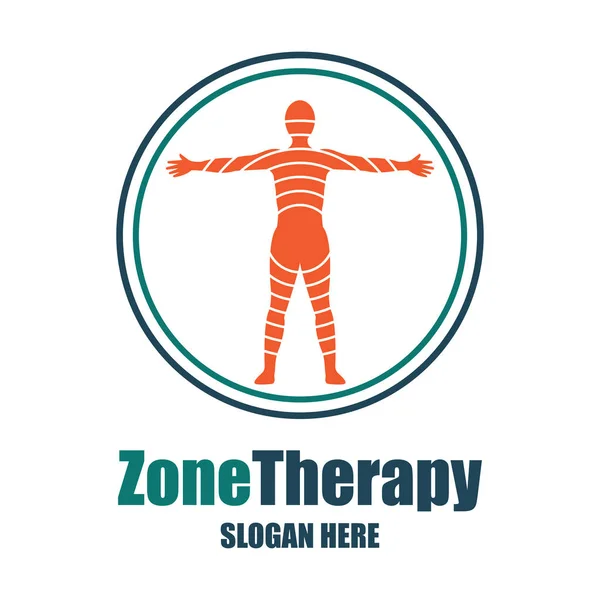 Reflexology, zone therapy logo with text space for your slogan / tagline, vector illustration — Stock Vector