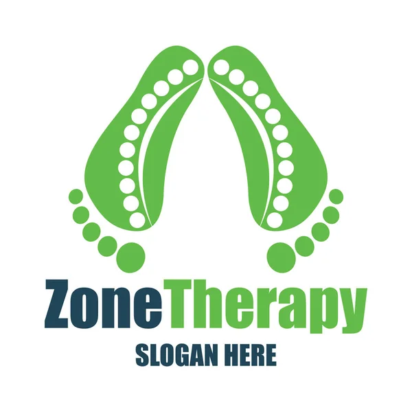 Reflexzonentherapie, Logo der Zonentherapie mit Textfläche für Ihren Slogan / Slogan, Vektorillustration — Stockvektor