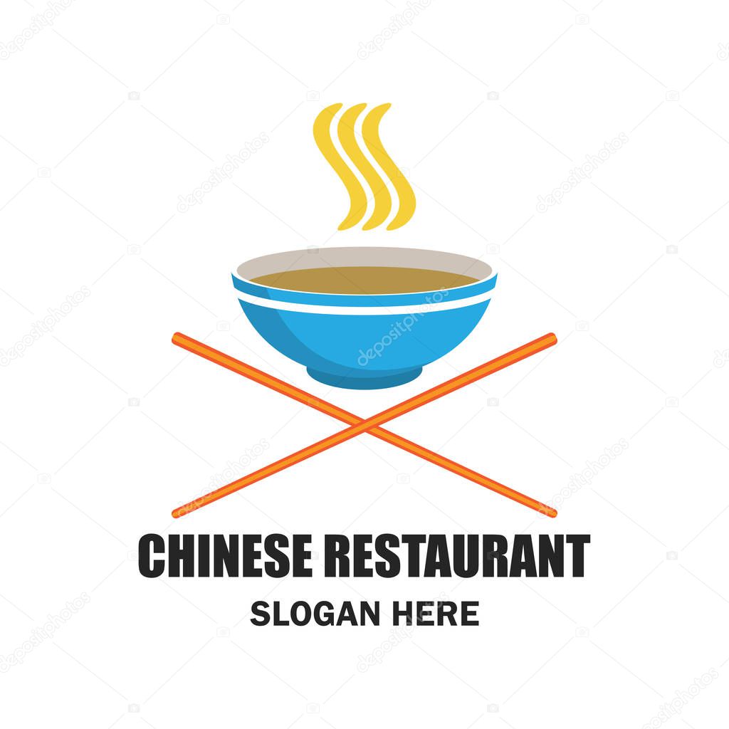 Chinese restaurant / chinese food logo with text space for your slogan / tagline, vector illustration