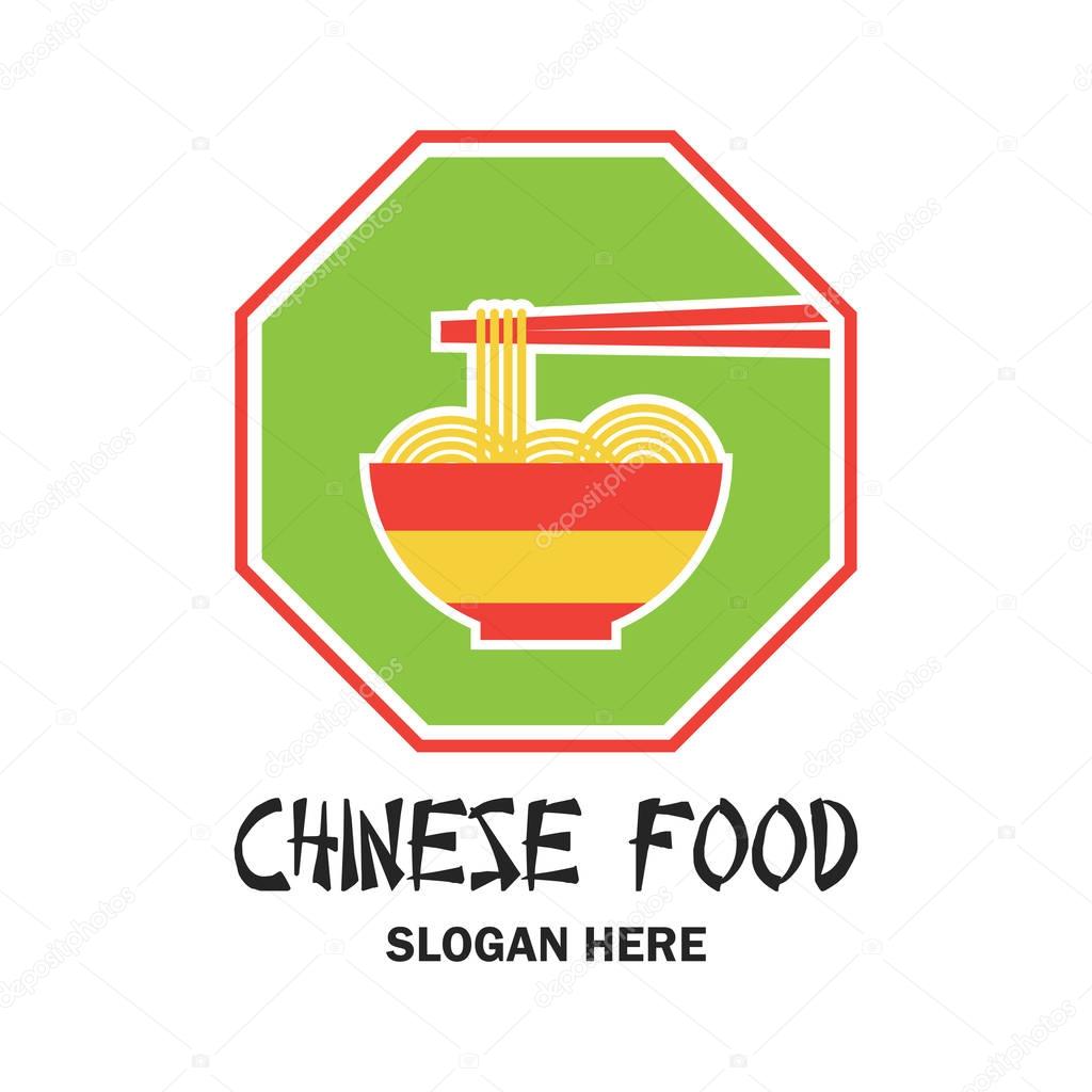 Chinese restaurant / chinese food logo with text space for your slogan / tagline, vector illustration