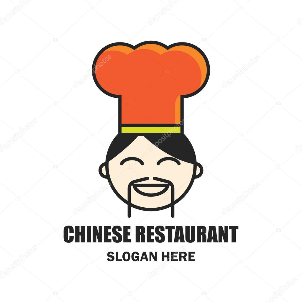 Chinese restaurant / chinese food logo with text space for your slogan / tagline, vector illustration
