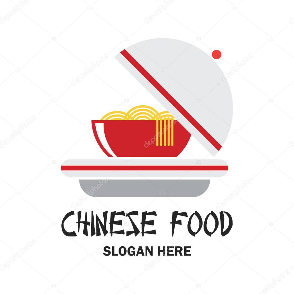 Chinese restaurant / chinese food logo with text space for your slogan / tagline, vector illustration