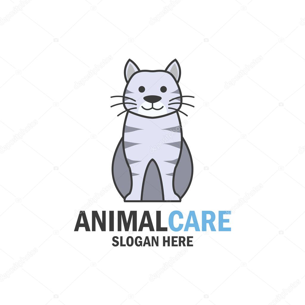 Pets shop, pets care, pets lover logo with text space for your slogan / tagline, vector illustration