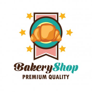 fırın logosu, sloganı için metin alanı ile / slogan, vektör çizim