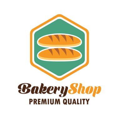 fırın logosu, sloganı için metin alanı ile / slogan, vektör çizim